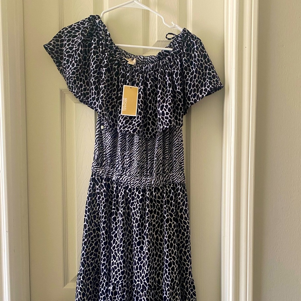 MICHAEL Michael Kors cold shoulder maxi dress